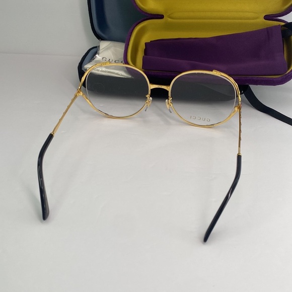 💯- New Authentic Gucci Demo Round Ladies Eyeglasses GG0596OA 003 58 - Picture 14 of 14